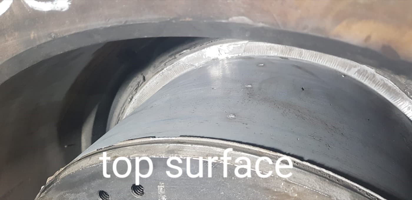 Gearbox bearing bore cleaned and rebuilt cold