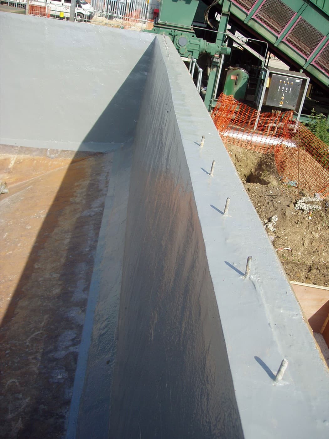 Internal wetted steel of a potable water standpipe prepared and lined by Belzona Baton Rouge