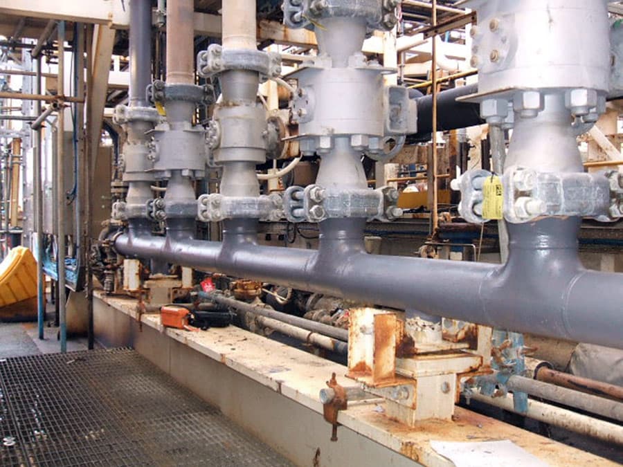 Belzona 5851 applied to the online manifold