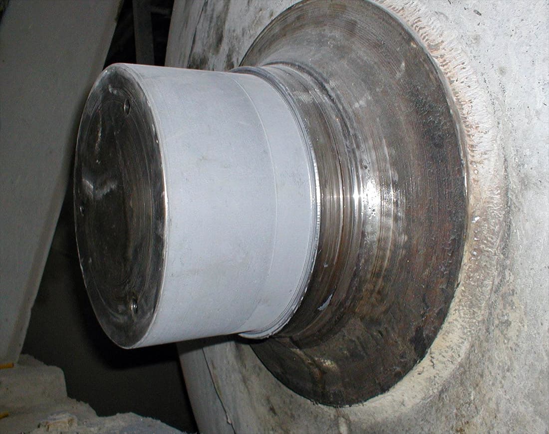 Mining pump impeller rebuilt and coated with Belzona, ready for operation